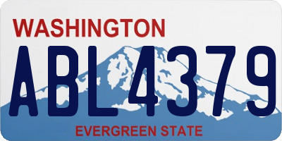 WA license plate ABL4379