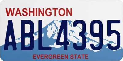 WA license plate ABL4395
