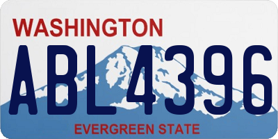 WA license plate ABL4396
