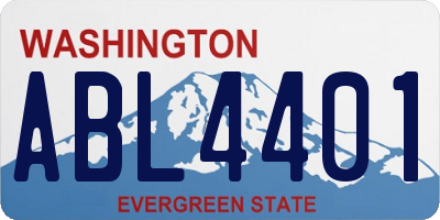 WA license plate ABL4401