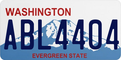 WA license plate ABL4404
