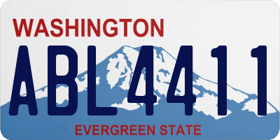 WA license plate ABL4411