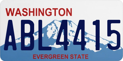 WA license plate ABL4415