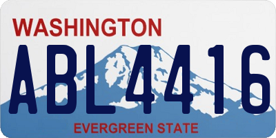 WA license plate ABL4416