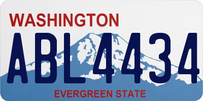 WA license plate ABL4434