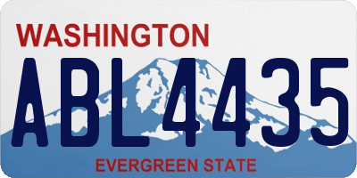 WA license plate ABL4435