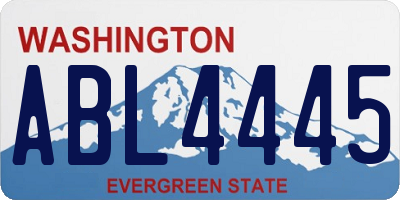 WA license plate ABL4445