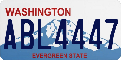 WA license plate ABL4447