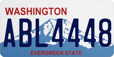 WA license plate ABL4448
