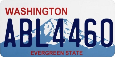 WA license plate ABL4460
