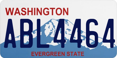WA license plate ABL4464