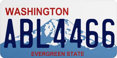 WA license plate ABL4466