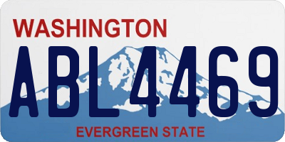 WA license plate ABL4469