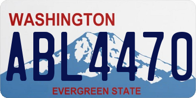 WA license plate ABL4470