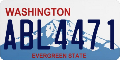 WA license plate ABL4471