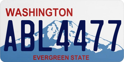 WA license plate ABL4477