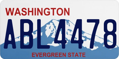 WA license plate ABL4478