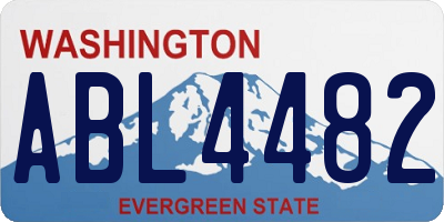 WA license plate ABL4482