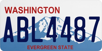 WA license plate ABL4487