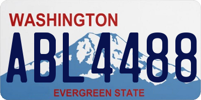 WA license plate ABL4488