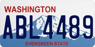 WA license plate ABL4489