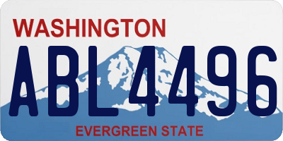 WA license plate ABL4496