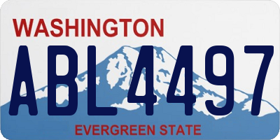 WA license plate ABL4497