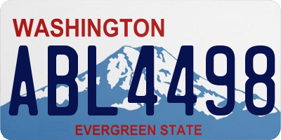 WA license plate ABL4498