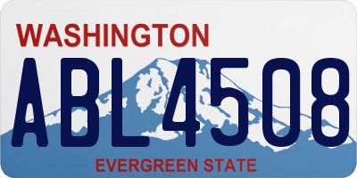 WA license plate ABL4508
