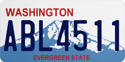 WA license plate ABL4511
