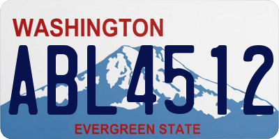 WA license plate ABL4512
