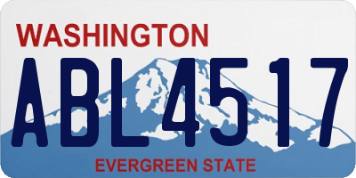 WA license plate ABL4517
