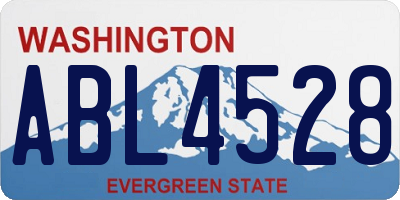 WA license plate ABL4528