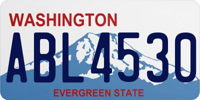 WA license plate ABL4530