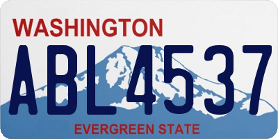 WA license plate ABL4537