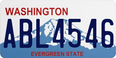 WA license plate ABL4546