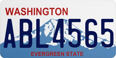 WA license plate ABL4565