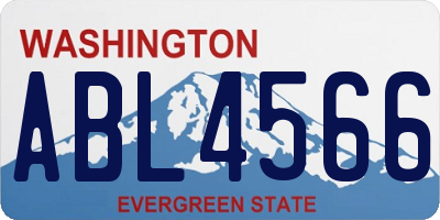 WA license plate ABL4566
