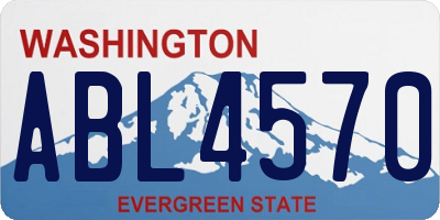 WA license plate ABL4570