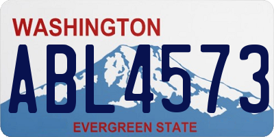 WA license plate ABL4573