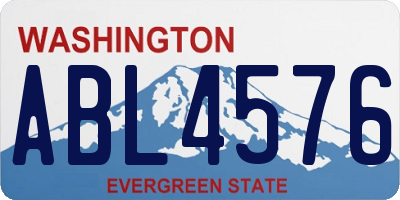 WA license plate ABL4576
