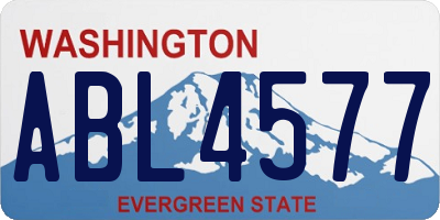 WA license plate ABL4577