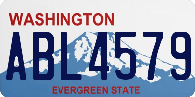 WA license plate ABL4579