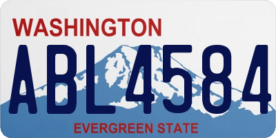 WA license plate ABL4584