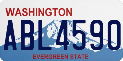 WA license plate ABL4590