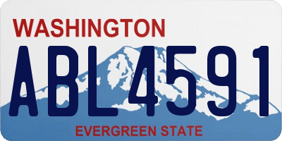 WA license plate ABL4591