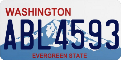 WA license plate ABL4593