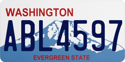 WA license plate ABL4597