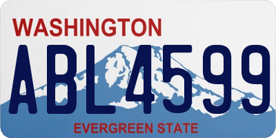 WA license plate ABL4599
