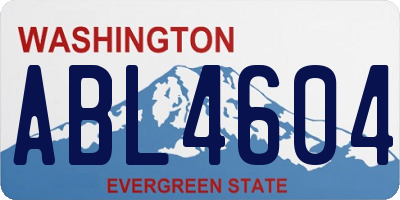 WA license plate ABL4604